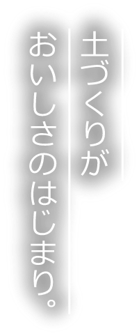 土づくりがおいしさのはじまり。